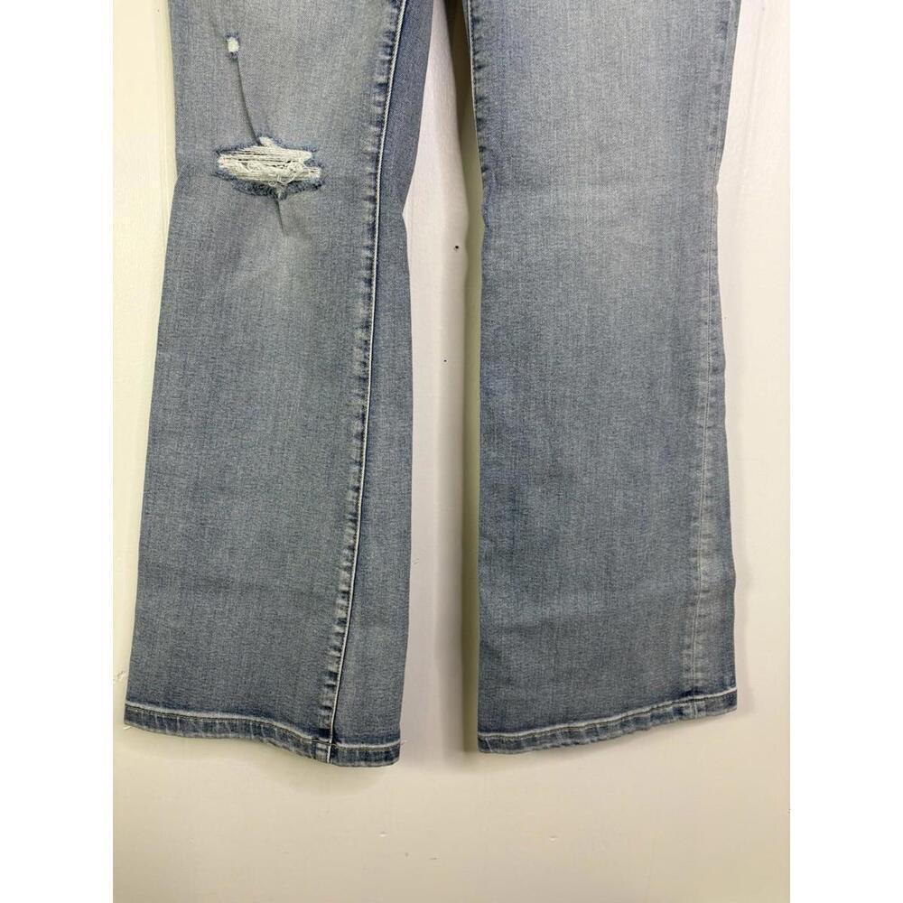 Gap Jeans Womens 28 6 70s High Rise Flare Ripped Knee Light Wash Boho Hippie - Picture 5 of 10